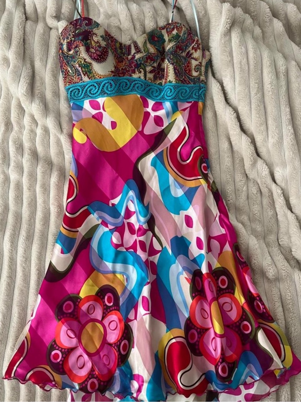 Ginger & Java Silk Y2K Romantic Fairy Mini Dress Size 2